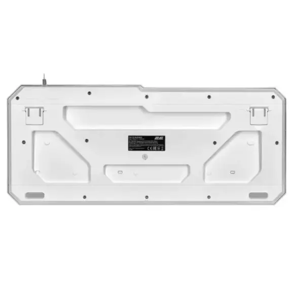 კლავიატურა 2E GAMING Membrane keyboard KG315 110key, USB-A, EN/RU, RGB, white - Primestore.ge