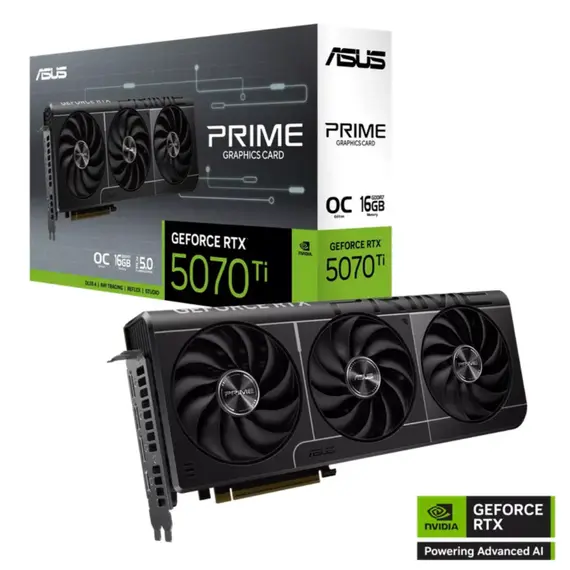 ვიდეო დაფა ASUS PCI Express 12GB/ PRIME-RTX5070TI-O16G - Primestore.ge