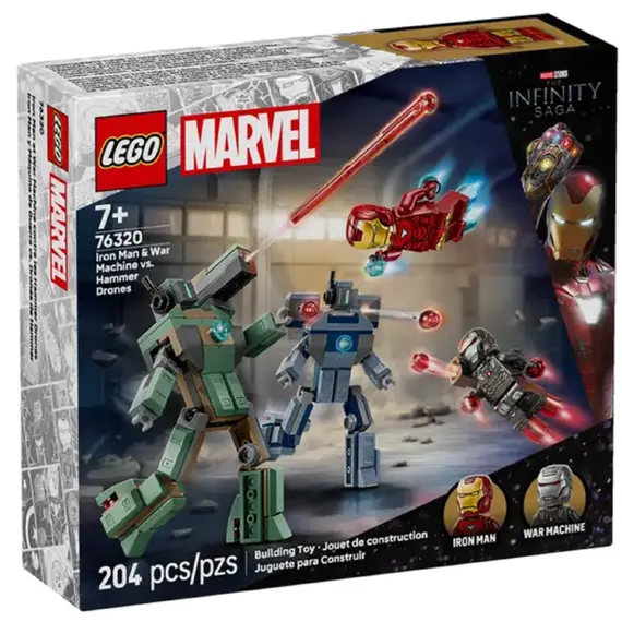 ლეგო LEGO Constructor Super Heroes Iron Man & War Machine vs. Hammer Drones - Primestore.ge