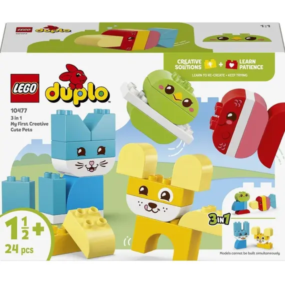 ლეგო LEGO Constructor DUPLO My First 3 in 1 Creative Cute Pets - Primestore.ge