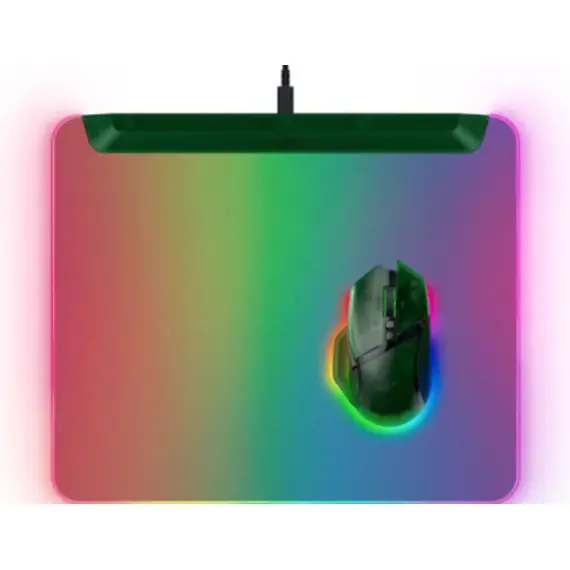 მაუსპადი Razer Mouse Pad Firefly V2 Pro, M (360x278x4.6mm), RGB, Phantom Green Ed. - Primestore.ge