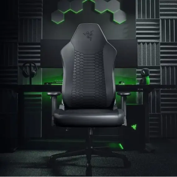 სათამაშო სავარძელი Razer Iskur V2 NewGen Black-Green/RZ38-04900700-R3G1 - Primestore.ge