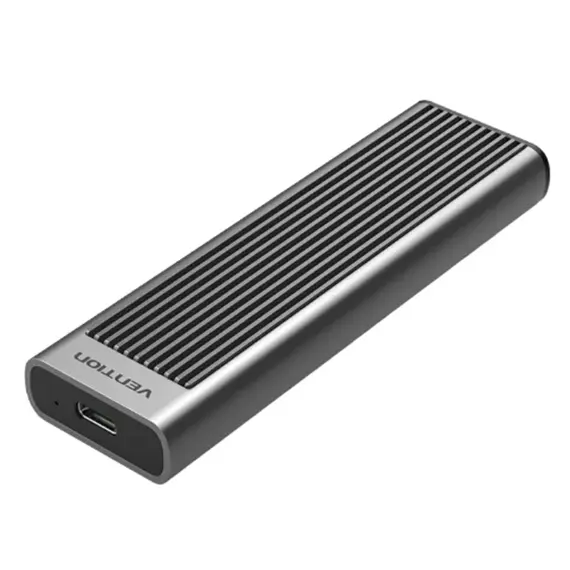 მყარი დისკის ყუთი Vention KPKH0 SSD M.2 NVMe Enclosure 10Gbps (USB 3.1 Gen 2-C) Gray Aluminum - Primestore.ge