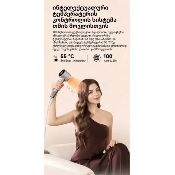 თმის საშრობი Dreame Нairdryer Grand White (AHG11C) EU - Primestore.ge