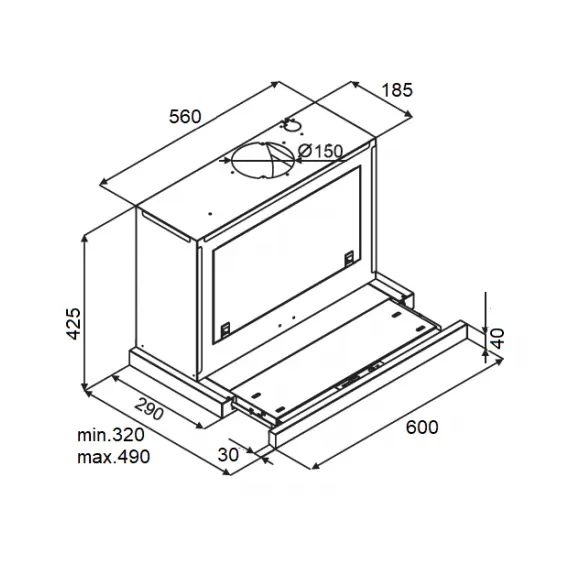 ჩასაშენებელი გამწოვი KUPPERSBERG SLIMBOX 60 X , 4 image - Primestore.ge