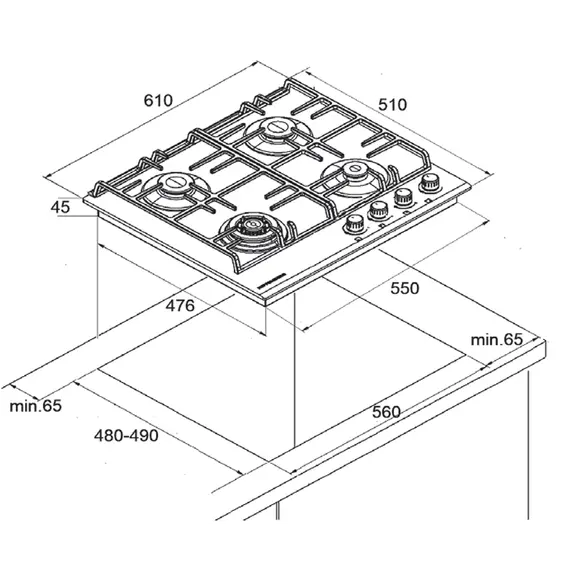 ჩასაშენებელი ზედაპირი KUPPERSBERG FS 65 ANT , 4 image - Primestore.ge