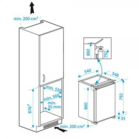 Built-in refrigerator BEKO B 1752 HCA, 6 image