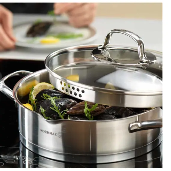 ქვაბი KORKMAZ A1994 LOW CASSEROLE 24x7 cm / 3.0 l , 2 image - Primestore.ge