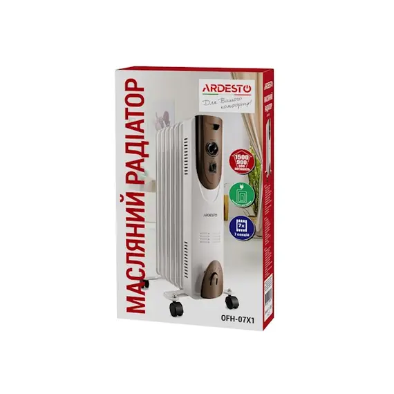 ზეთის რადიატორი ARDESTO OIL-FILLED HEATED OFH-07X1, 7 FINS, 1500 W , 5 image - Primestore.ge