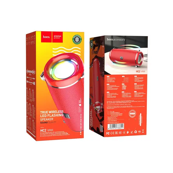 Wireless speaker HOCO HC2 Xpress sports BT speaker - Red, 3 image