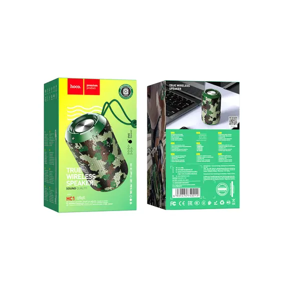 უსადენო დინამიკი HOCO HC1 Trendy sound sports wireless speaker - Camouflage Green , 3 image - Primestore.ge