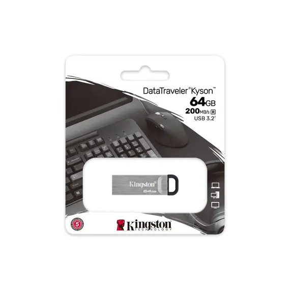 USB ფლეშ მეხსიერება Kingston DTKN/64GB 64GB USB 3.2 Gen1 DT Kyson , 3 image - Primestore.ge
