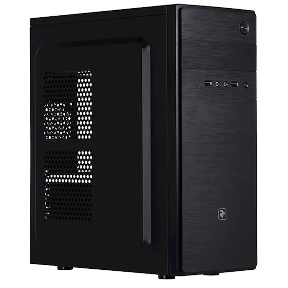 ქეისი 2E E183-400 Case ALFA MidT, PSU ATX400W, 2xUSB3.0, metal perforated (side panel) Black  - Primestore.ge