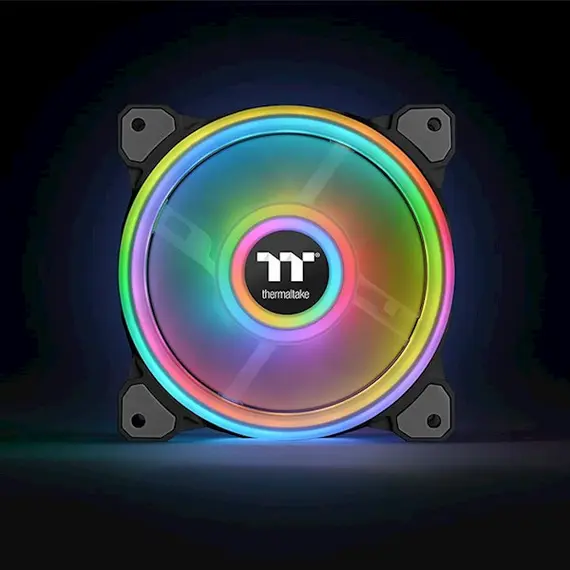ქულერი Thermaltake Riing Quad 14 RGB Radiator Fan TT Premium Edition 3Pack (CL-F089-PL14SW-A) , 2 image - Primestore.ge