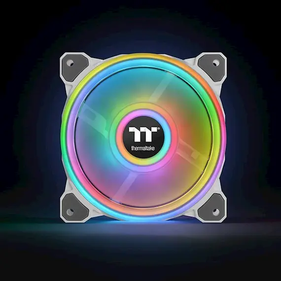 ქულერი Thermaltake Riing Quad 14 RGB Radiator Fan White TT Premium Edition 3Pc (CL-F101-PL14SW-A) , 2 image - Primestore.ge