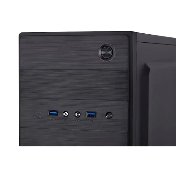 ქეისი 2E E183-400 Case ALFA MidT, PSU ATX400W, 2xUSB3.0, metal perforated (side panel) Black , 2 image - Primestore.ge