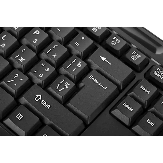 კლავიატურა 2E KM1040 Keyboard Membrane, 1.5m USB Black , 5 image - Primestore.ge