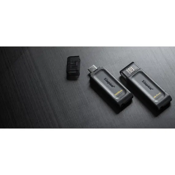 USB ფლეშ მეხსიერების ბარათი DT70/64GB Kingston 64GB USB-C 3.2 Gen 1 DataTraveler 70 , 3 image - Primestore.ge