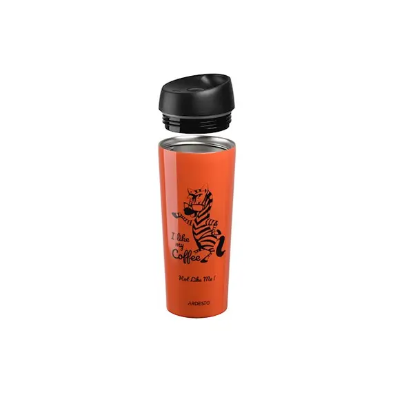 თერმოსი Ardesto Travel mug Coffee time Zebra 450 ml , 2 image - Primestore.ge