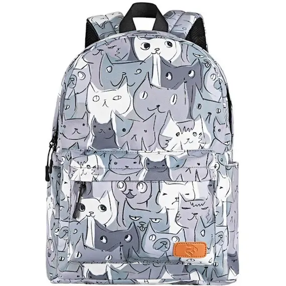 ლეპტოპის ჩანთა 2E BPT6114GC 13″ Backpack, TeensPack Cats, Gray  - Primestore.ge