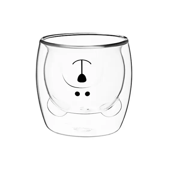 ჭიქა Ardesto AR2625GA Double wall borosilicate glass mug set Animals, 250 ml, 2 pcs , 2 image - Primestore.ge