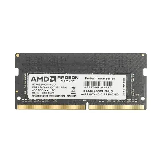 ოპერატიული მეხსიერება AMD 4 GB SO DIMM DDR4 2400 MHz memory  - Primestore.ge