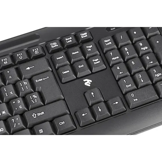 კლავიატურა 2E KM1040 Keyboard Membrane, 1.5m USB Black , 6 image - Primestore.ge