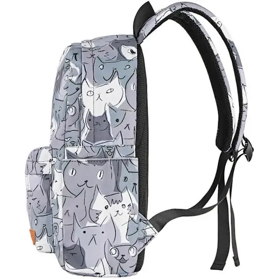 ლეპტოპის ჩანთა 2E BPT6114GC 13″ Backpack, TeensPack Cats, Gray , 3 image - Primestore.ge