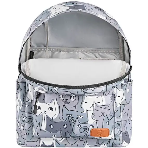 ლეპტოპის ჩანთა 2E BPT6114GC 13″ Backpack, TeensPack Cats, Gray , 4 image - Primestore.ge