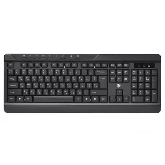 კლავიატურა მაუსი 2E MF410 Wireless Mouse + Keyboard Kit Black , 2 image - Primestore.ge