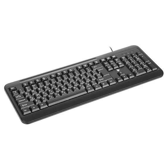 კლავიატურა 2E KM1040 Keyboard Membrane, 1.5m USB Black , 2 image - Primestore.ge