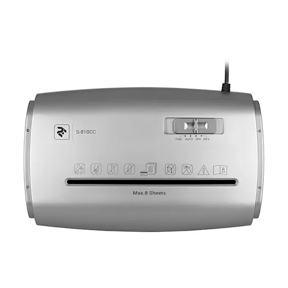 ქაღალდის გამანადგურებელი შრედერი 2E 2E-S-810CC 8 sheets Paper Shredder Silver, Black , 5 image - Primestore.ge
