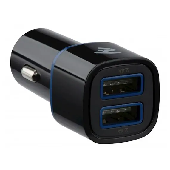 მანქანის USB დამტენი 2E ACR01 Dual USB Car Charger 2.4A&2.4A, Black  - Primestore.ge