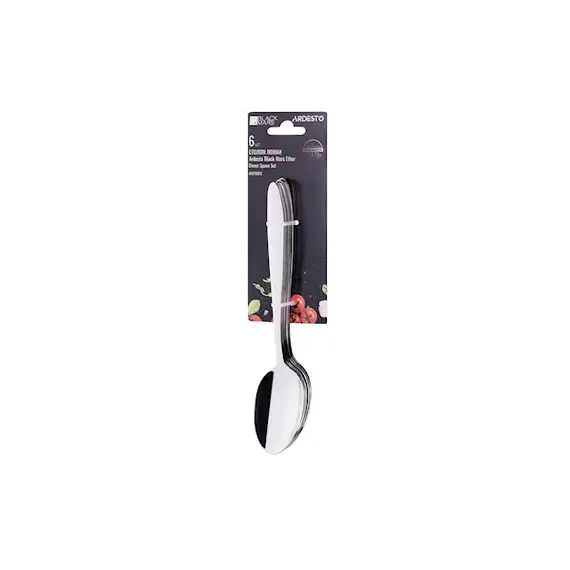 სუფრის კოვზი Ardesto Tablespoons set Black Mars Ether 6pcs , 2 image - Primestore.ge