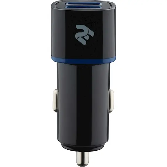 მანქანის USB დამტენი 2E ACR01 Dual USB Car Charger 2.4A&2.4A, Black , 2 image - Primestore.ge