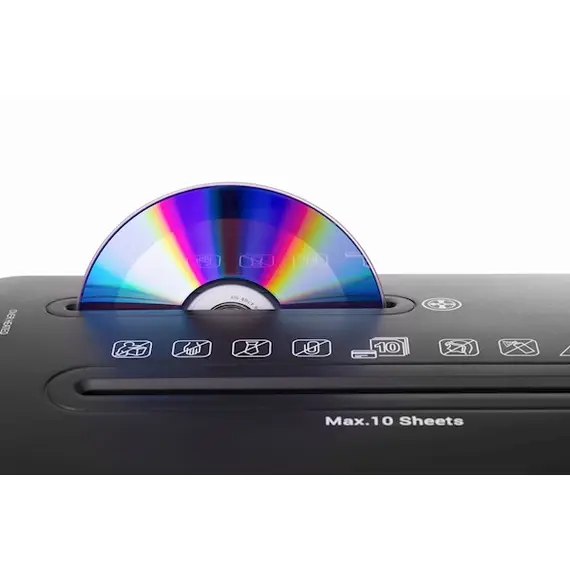 ქაღალდის გამანადგურებელი შრედერი 2E 2E-S-1015CD 10 sheets Paper Shredder Black, White , 6 image - Primestore.ge