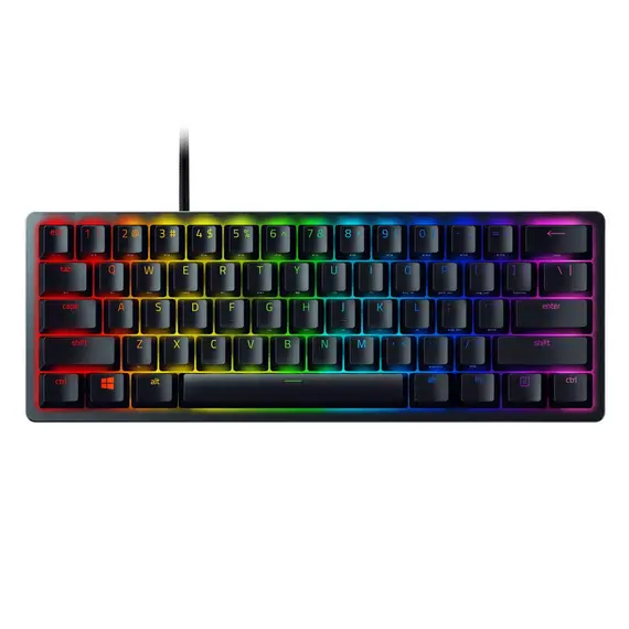 კლავიატურა Razer Gaming Keyboard Huntsman Mini Red Switch USB US RGB, Black  - Primestore.ge