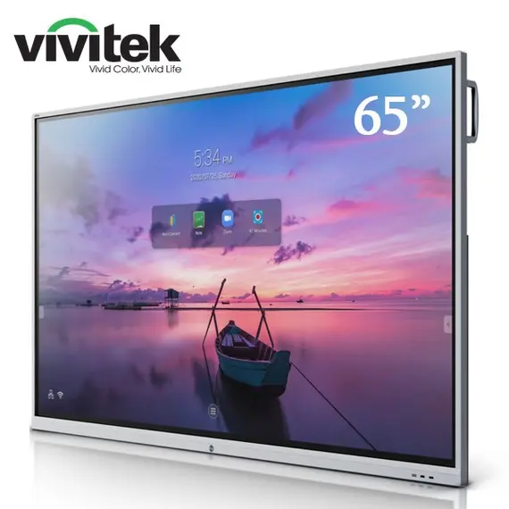 Interactive screen Vivitek NovoTouch EK653i Panel Size 65” Native Resolution 4K-UHD (3840 x 2160) Touch Points 10 Writing, 20 Touch Int