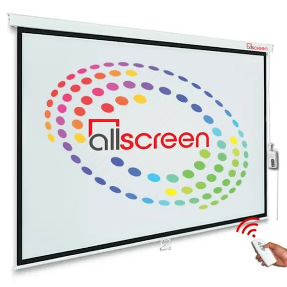 პროექტორის ელექტრო ეკრანი ALLSCREEN ELECTRIC PROJECTION SCREEN 360X270CM CMP-18043 HD FABRIC WITH REMOTE CONTROL  DIAGONAL 180 INCH / 457 CM  - Primestore.ge