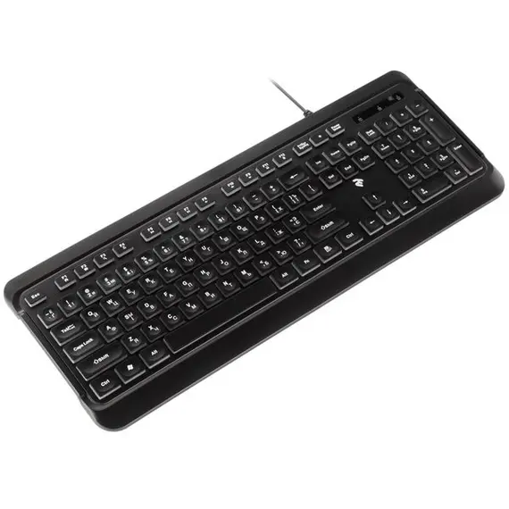 კლავიატურა 2E KS120 White backlight USB Black (2E-KS120UB) , 4 image - Primestore.ge