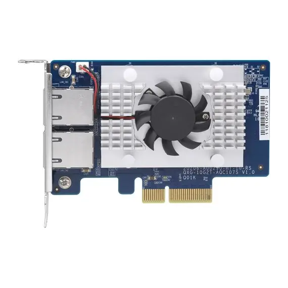 ქსელის გაფართოების ბარათი QNAP QXG-10G2T-107 Dual-port BASET 10GbE network expansion card PCIe Gen2 x4 - Primestore.ge