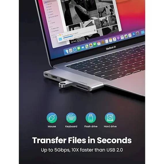 USB-C ჰაბი UGREEN (80856) USB-C Multifunction Adapter , 3 image - Primestore.ge