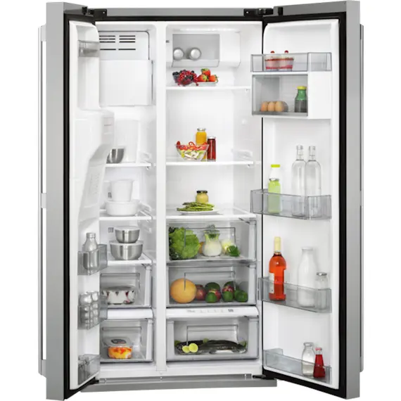 Refrigerator AEG RMB76121NX 549L, A +, 44Db, Silver, 2 image