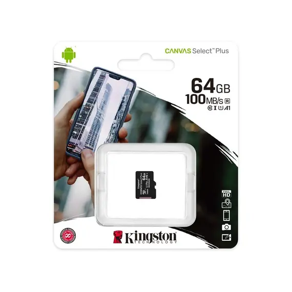 მეხსიერების ბარათი Kingston 64GB (SDCS2/64GBSP) , 2 image - Primestore.ge