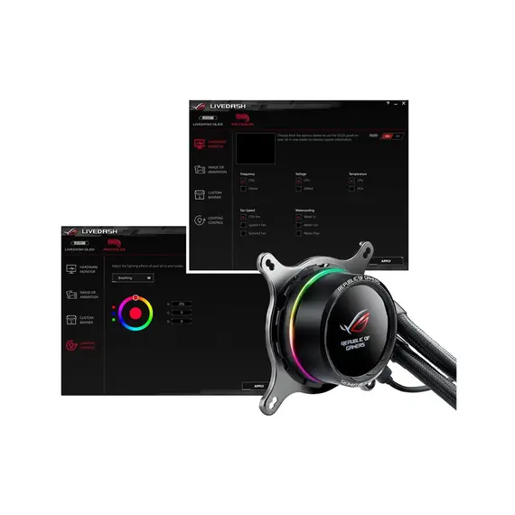Cooler Asus ROG Ryuo 240 RGB AIO Liquid CPU Cooler, 4 image