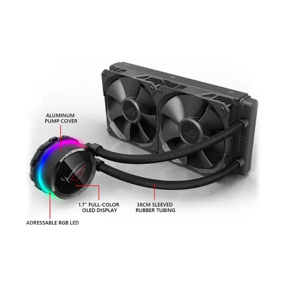 Cooler Asus ROG Ryuo 240 RGB AIO Liquid CPU Cooler, 2 image