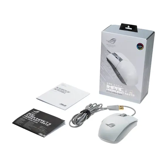 Mouse Asus ROG Strix Impact II - Moonlight White, 4 image