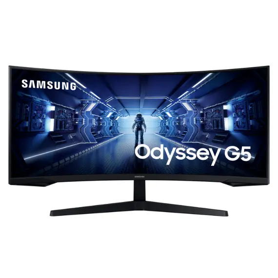 მონიტორი SAMSUNG ODYSSEY G5 CURVED (LC34G55TWWIXCI) BLACK  - Primestore.ge