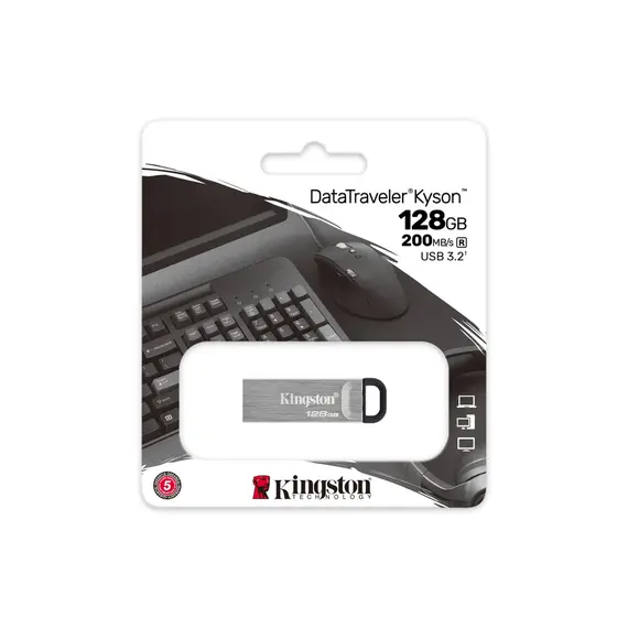 ფლეშ მეხსიერება Kingston 128GB DataTraveler Kyson (DTKN/128GB) , 3 image - Primestore.ge