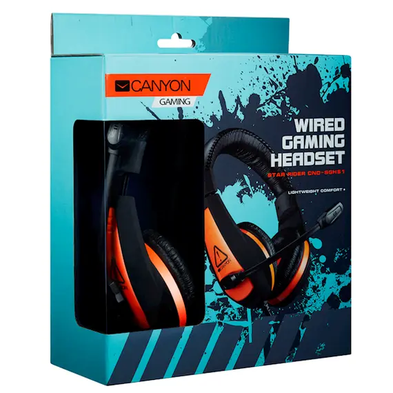 Headphone Canyon CND-SGHS1A Gaming Headset 3.5MM Jack With Microphone Black, 3 image